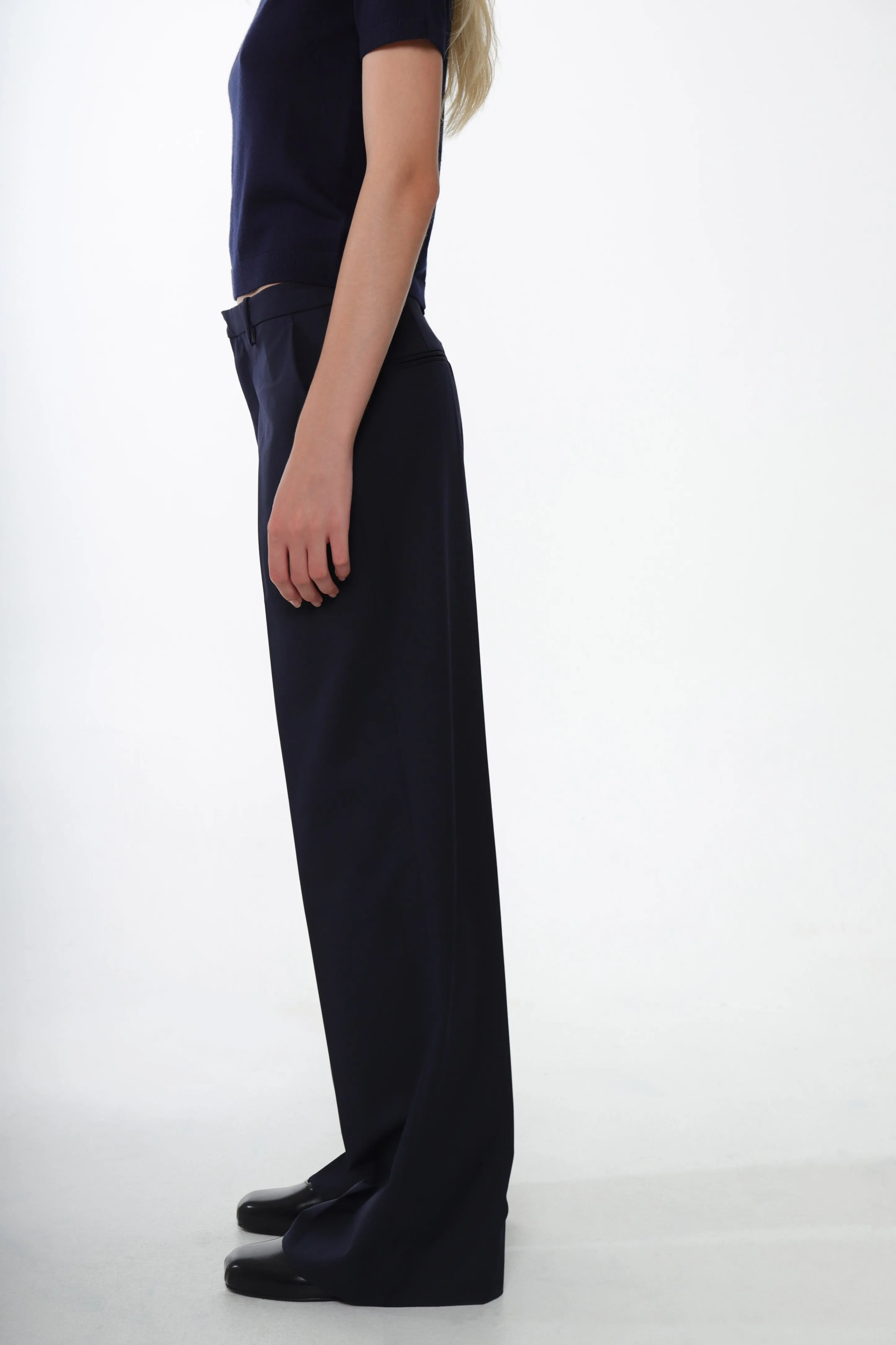 GLASS PANT IN NAVY