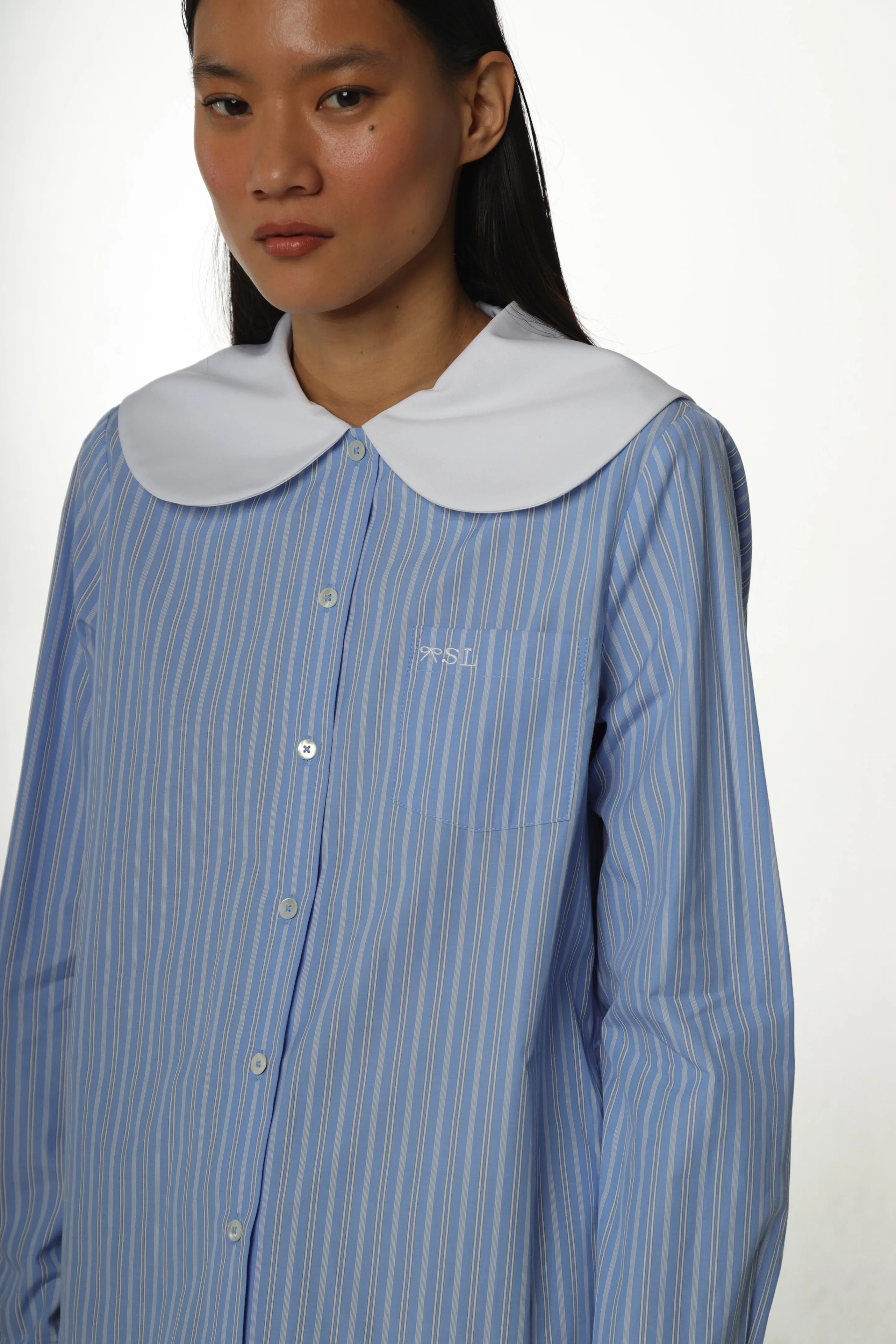 LUTON SHIRT IN LIGHT BLUE STRIPE