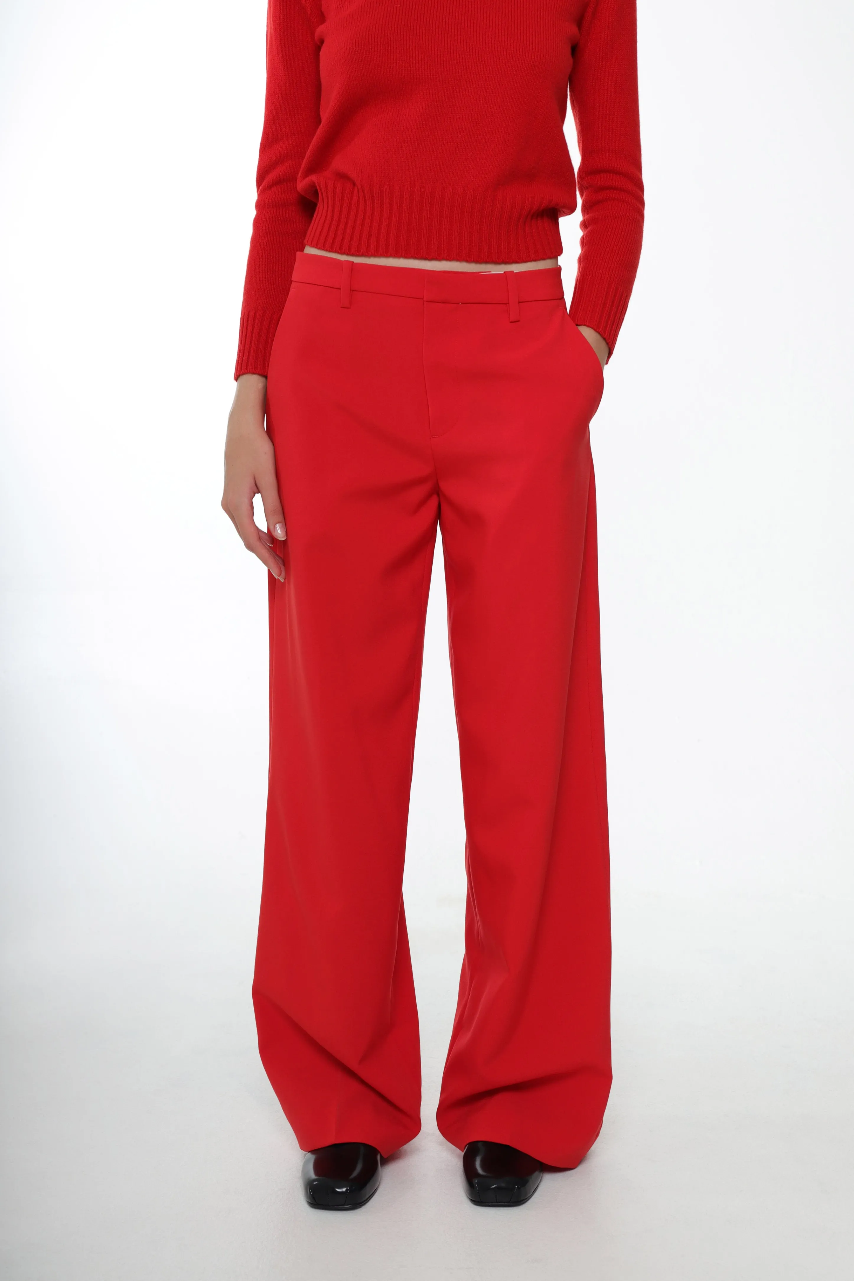 GLASS PANT IN RED