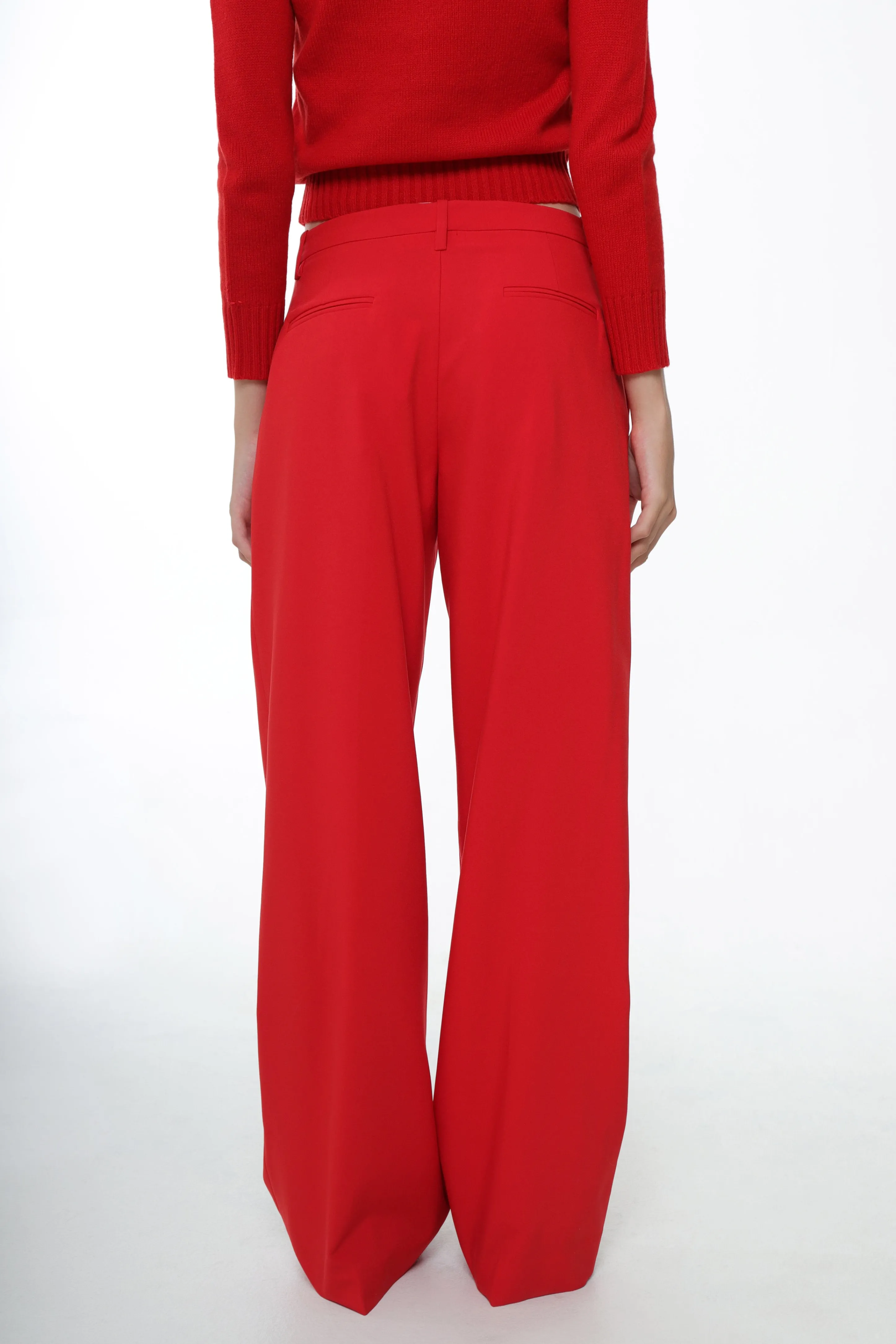 GLASS PANT IN RED