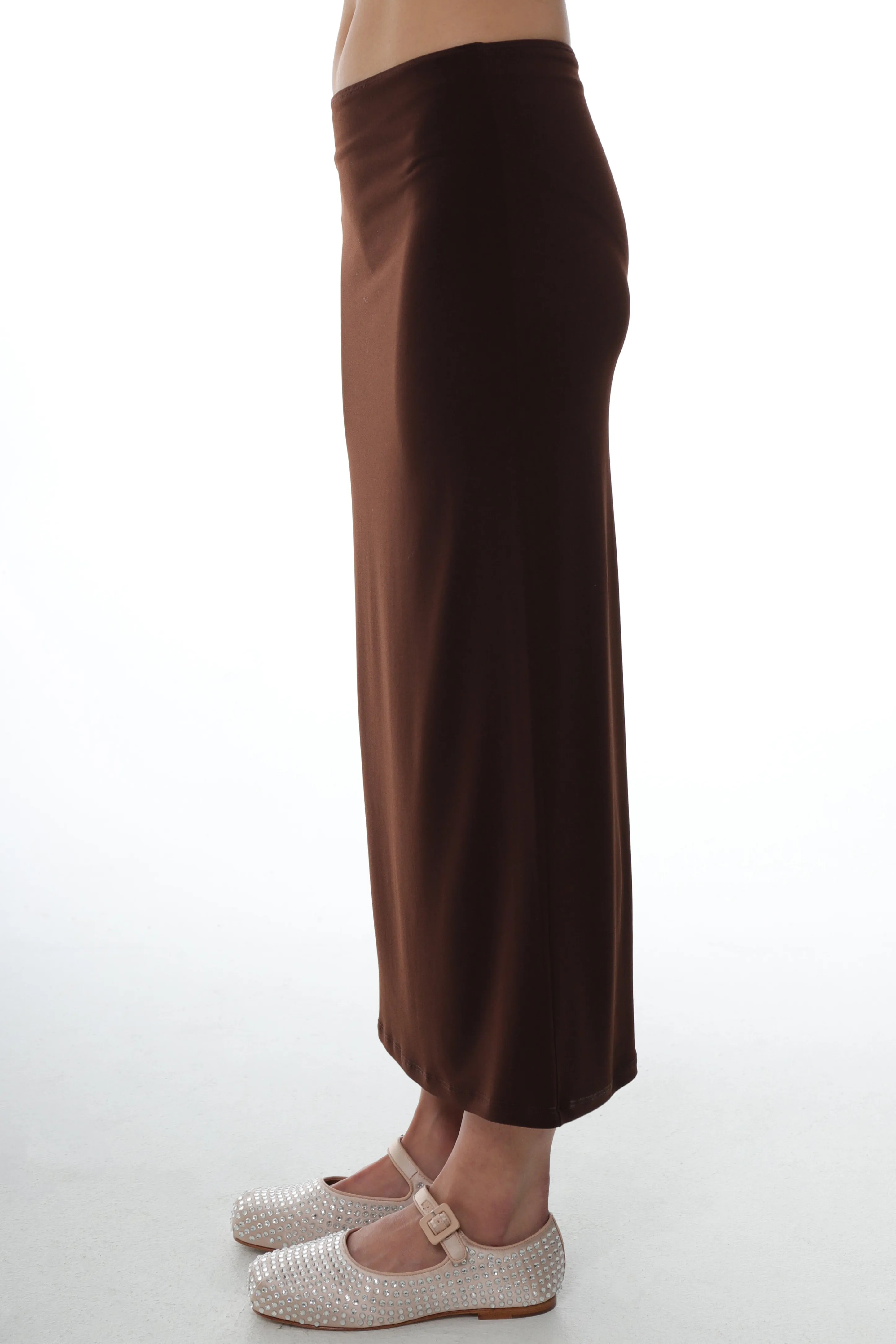 AXEW SKIRT IN DARK BROWN