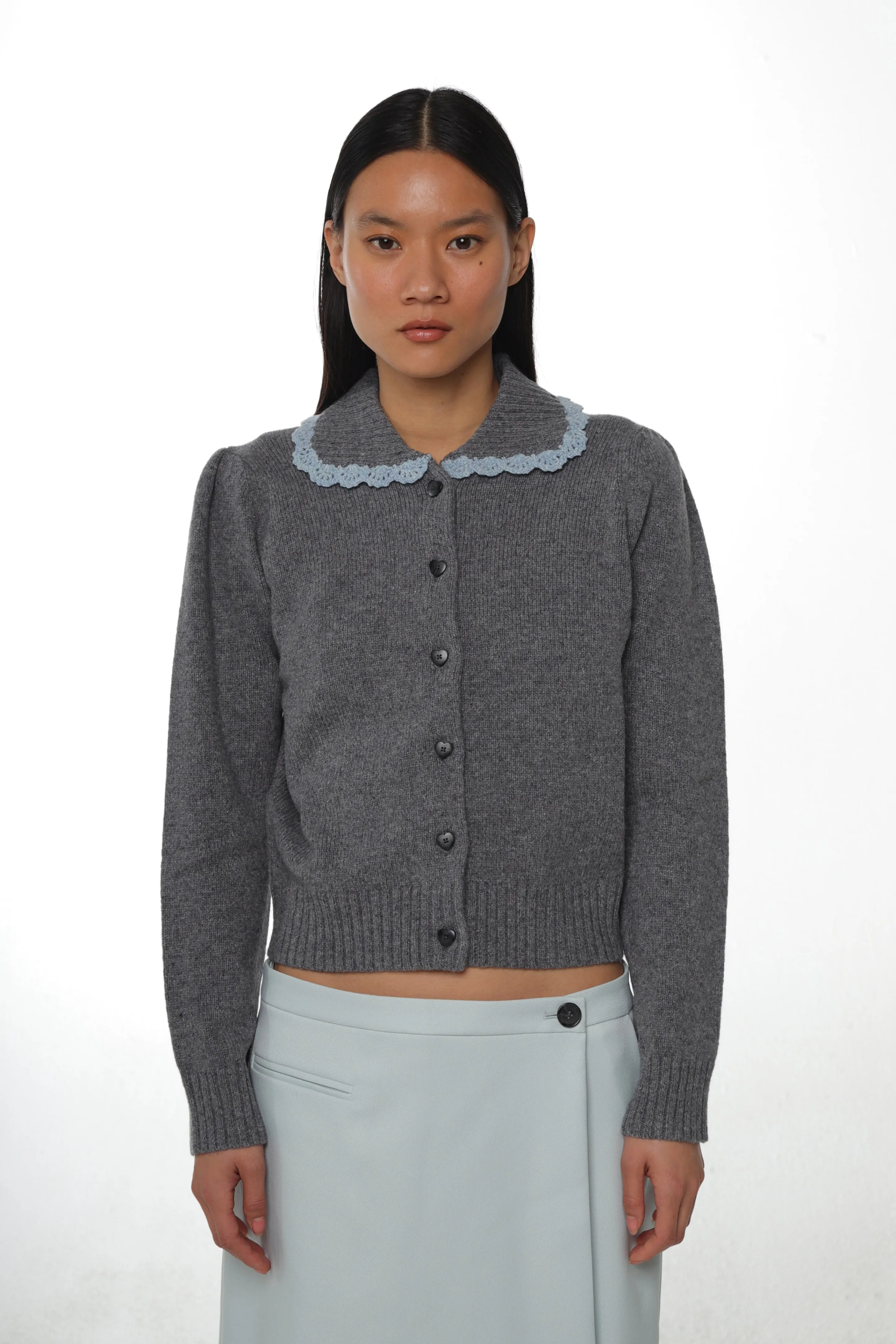 ROCHE CARDIGAN IN CHARCOAL