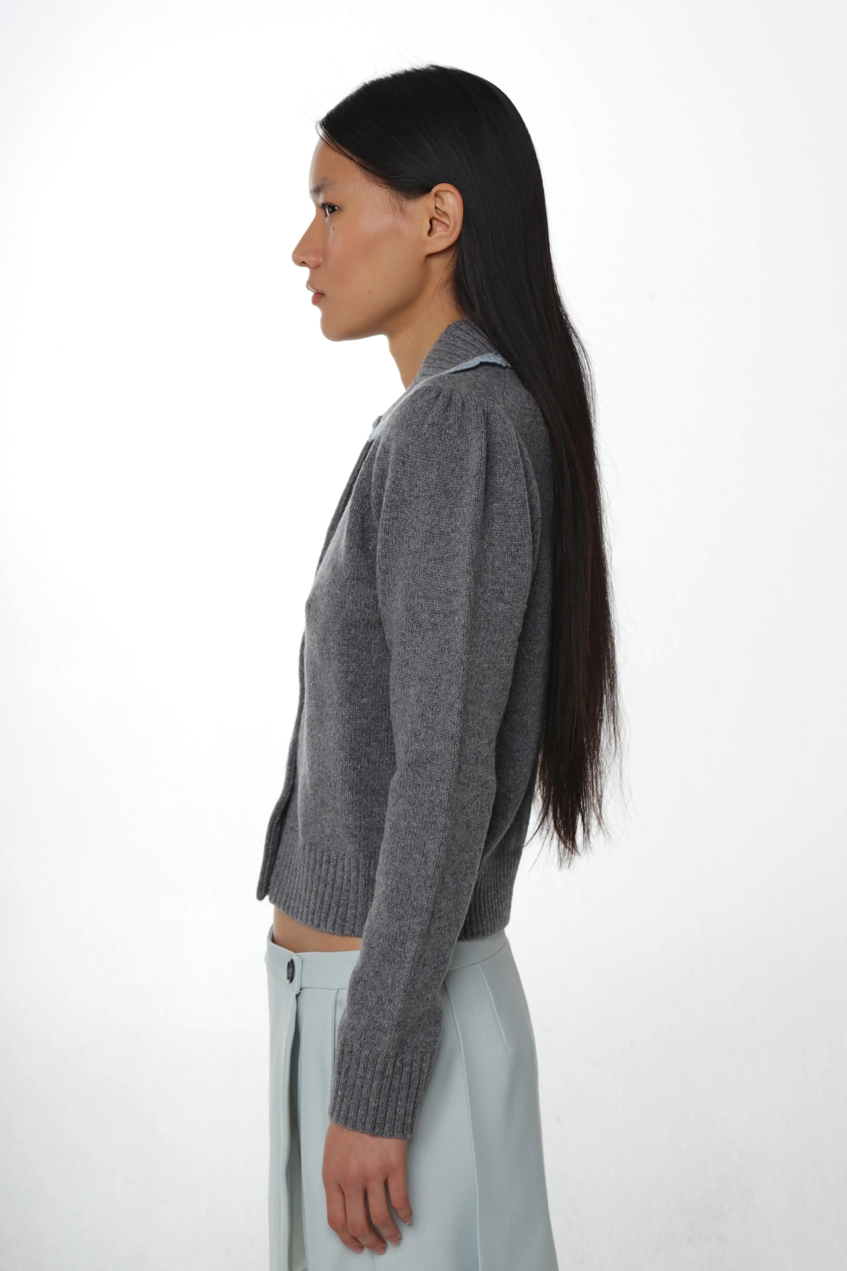 ROCHE CARDIGAN IN CHARCOAL