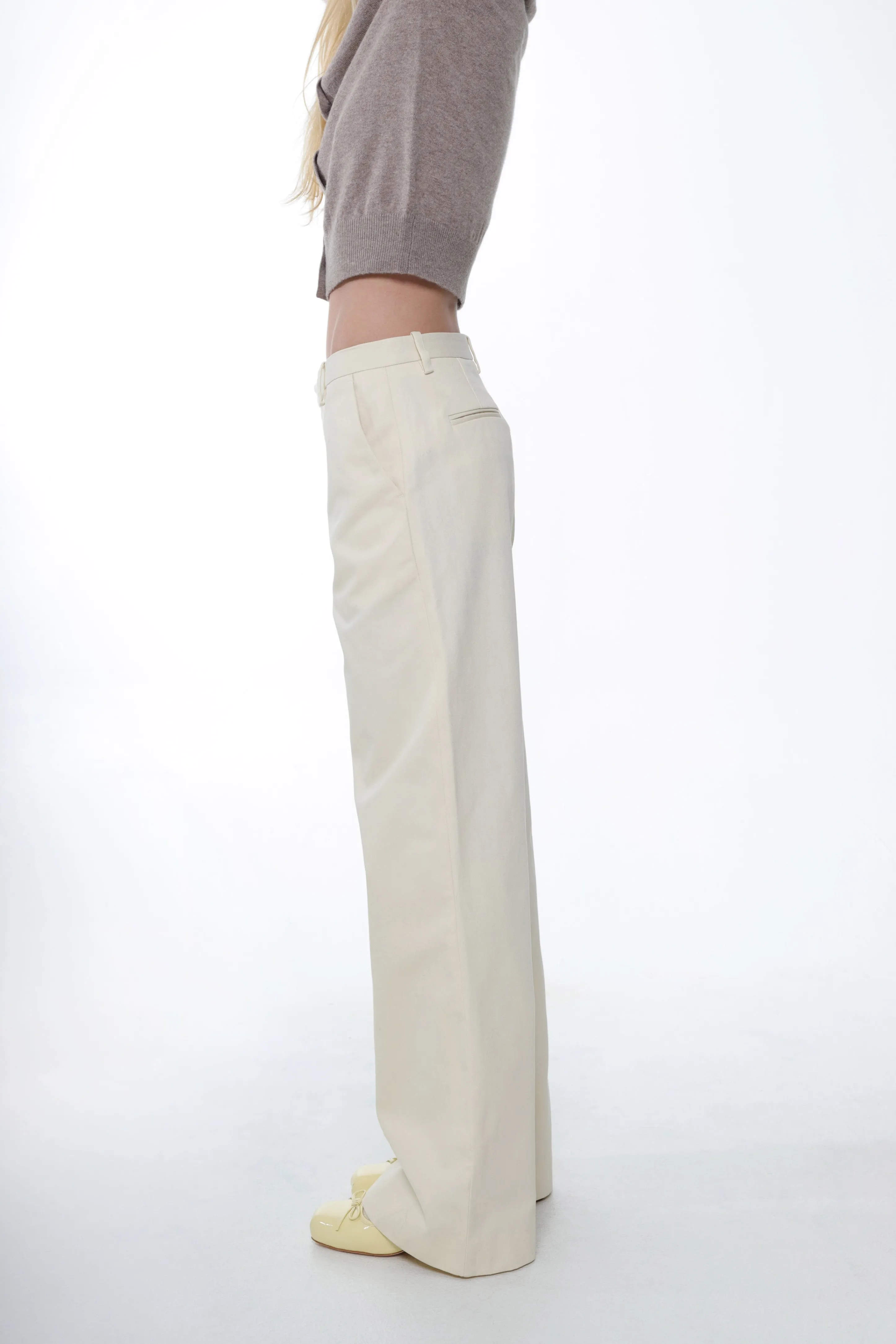 GLASS PANT IN CREAM