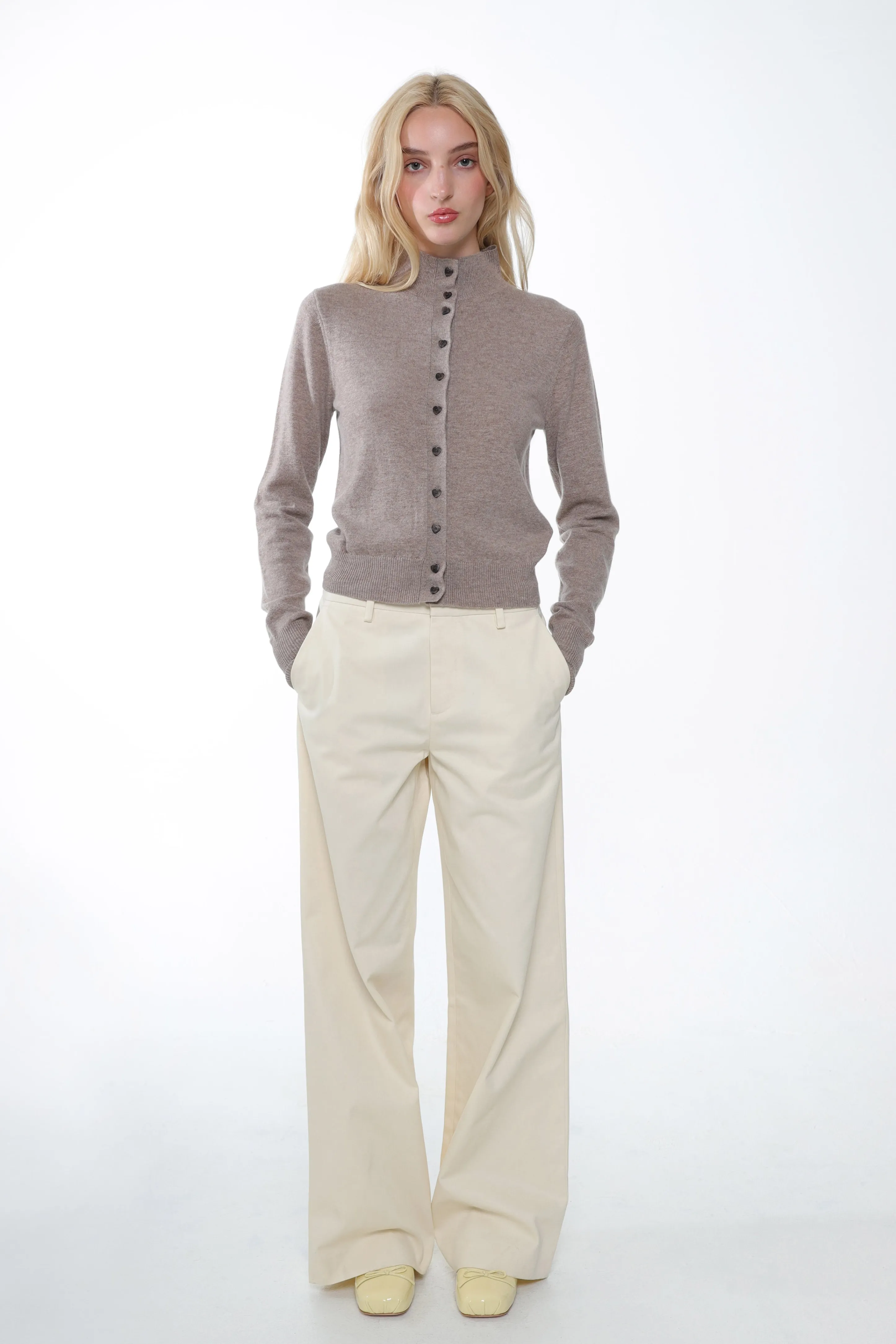 GLASS PANT IN CREAM