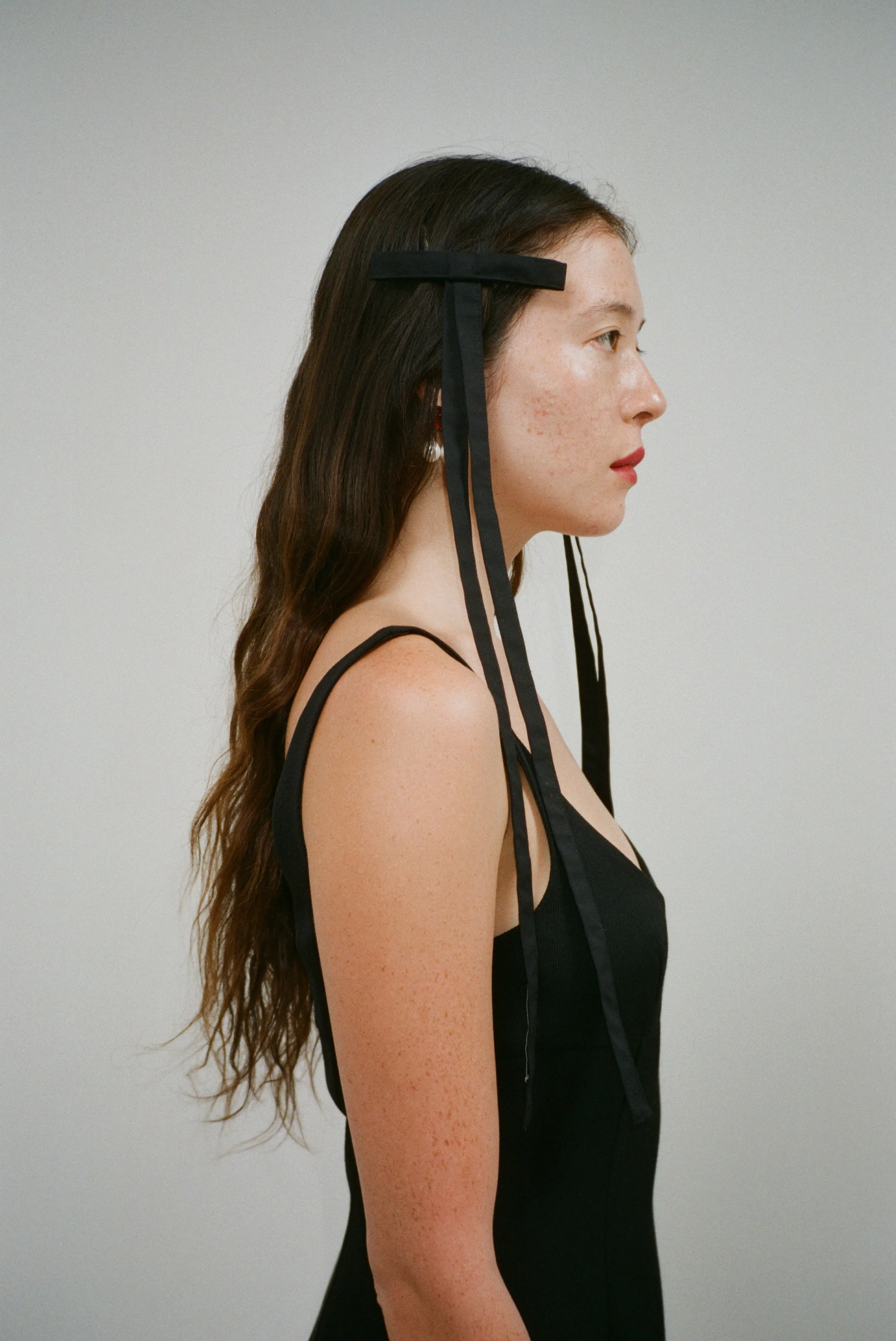 RECITAL BOWS IN BLACK TAFFETA