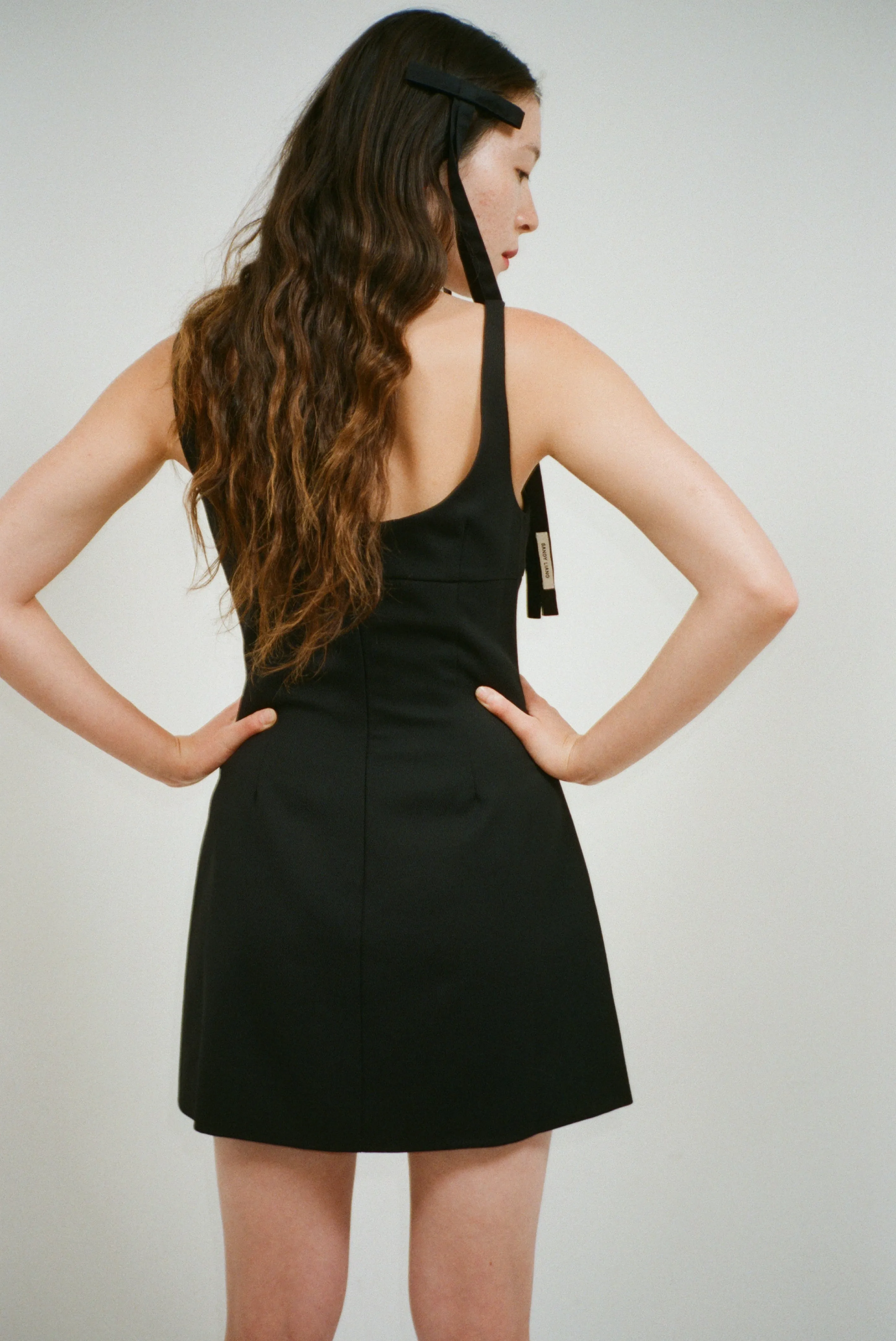 RECITAL BOWS IN BLACK TAFFETA