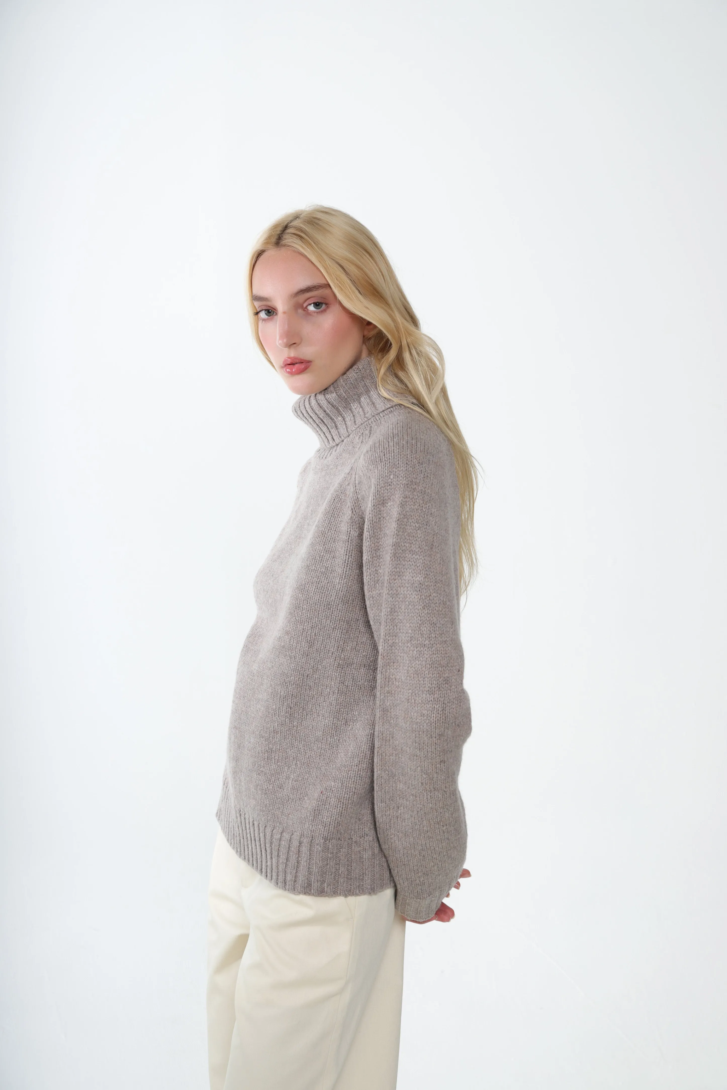 GUMS SWEATER IN TAUPE